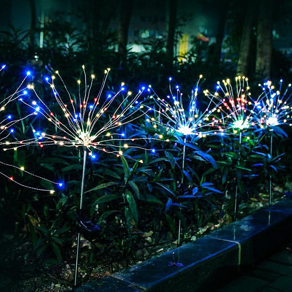 Solar LED Tree Fireworks Garden Light