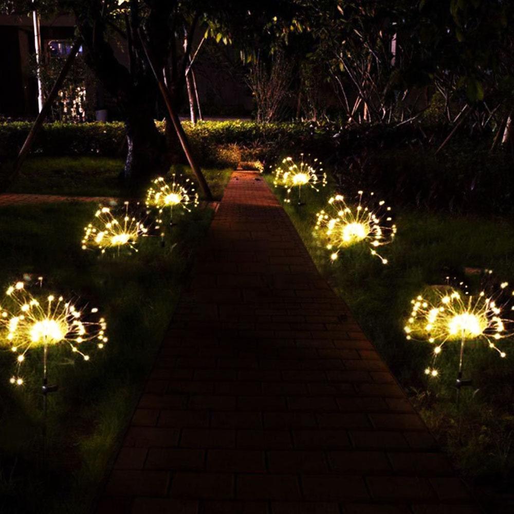 Solar LED Tree Fireworks Garden Light