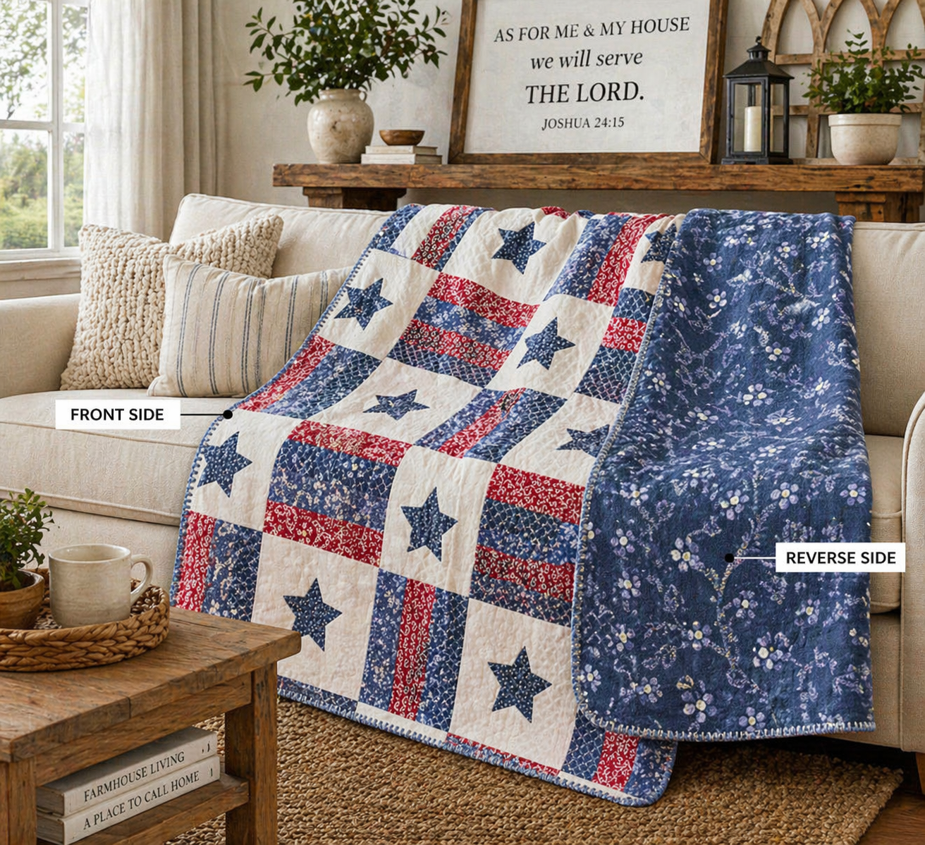 Americana Stars Plush Throw