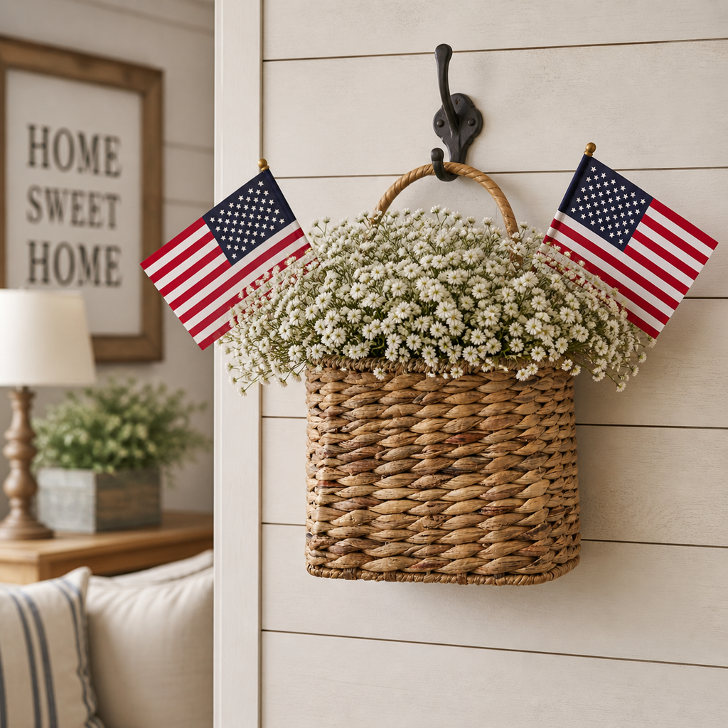 Patriotic Farmhouse Mason Jar Hanger