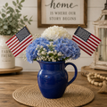 Patriotic Hydrangea Pitcher Arrangement