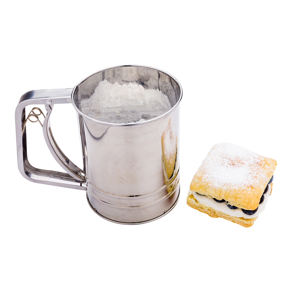 Stainless Steel Flour Sifter with Trigger Handle