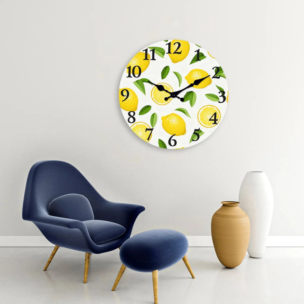 Lemon & Leaf Silent Wall Clock