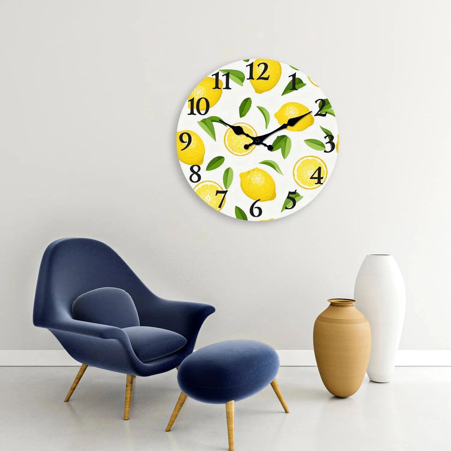 Lemon & Leaf Silent Wall Clock