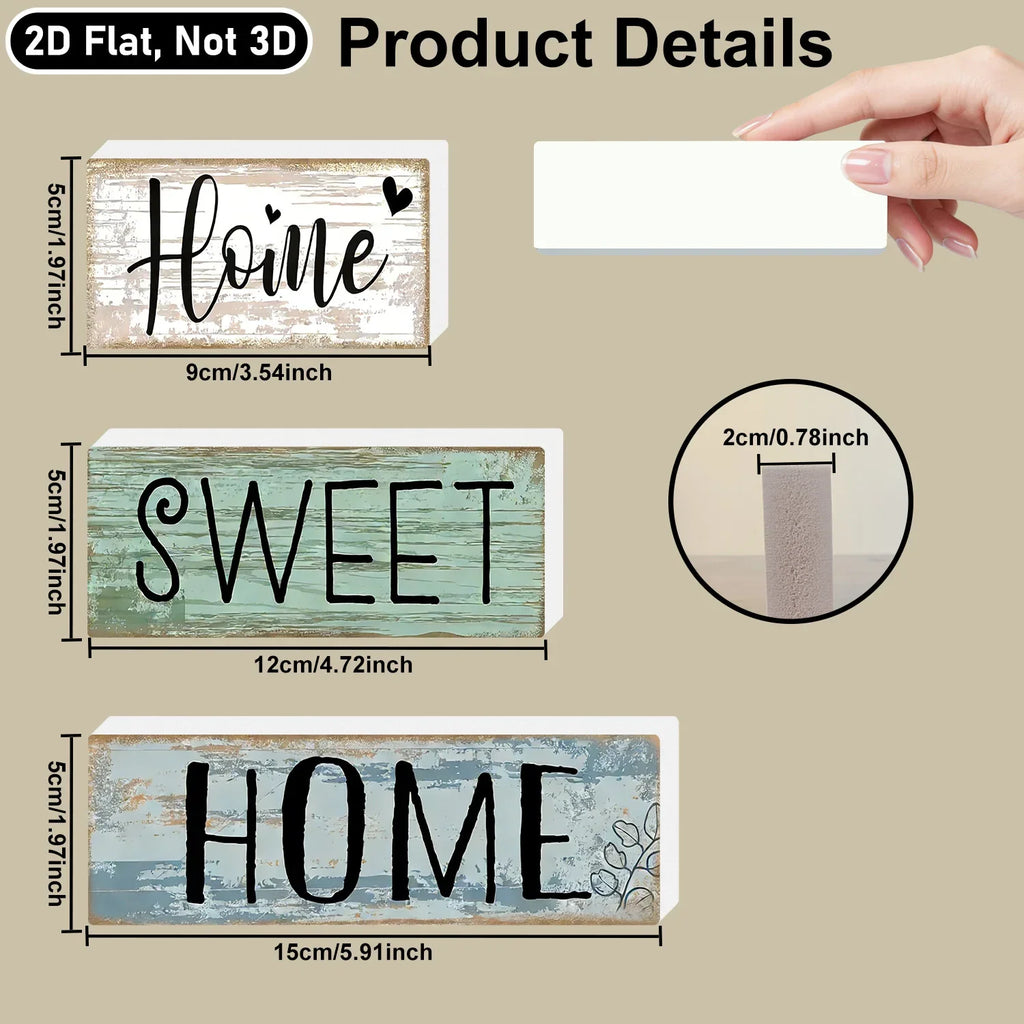 Farmhouse Home Sweet Home Tiered Tray Sign