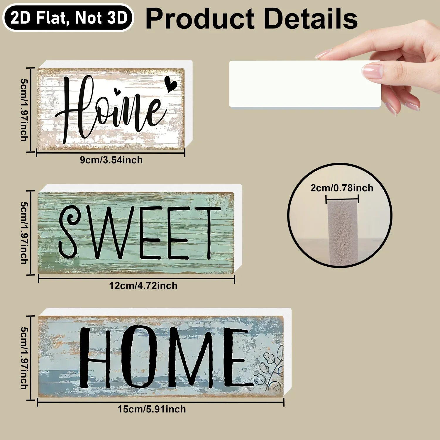 Farmhouse Home Sweet Home Tiered Tray Sign
