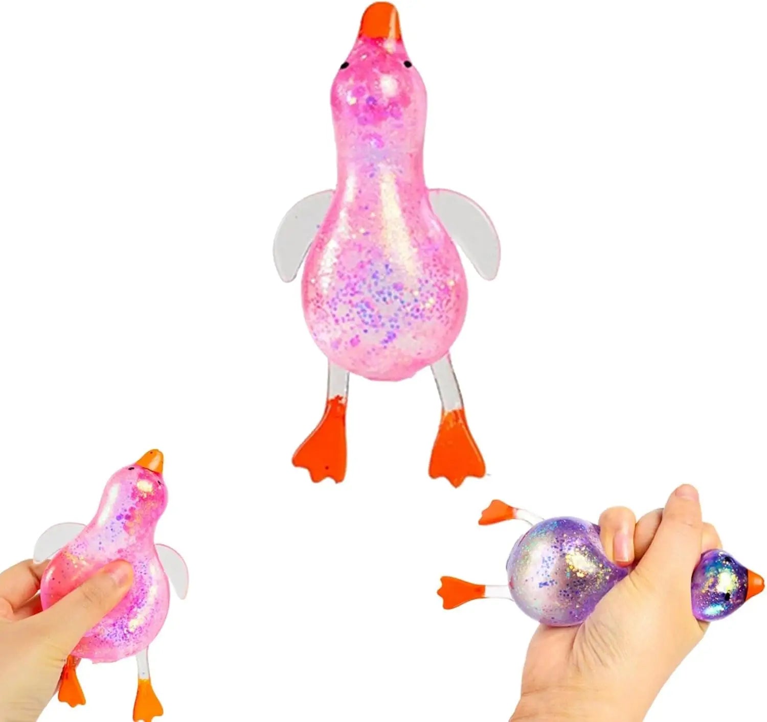 Glitter Duck Squishy Stress Ball