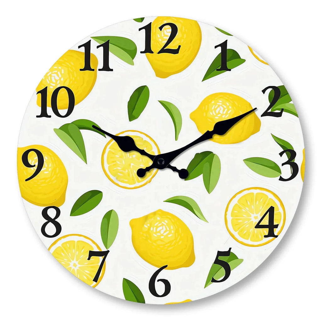 Lemon & Leaf Silent Wall Clock