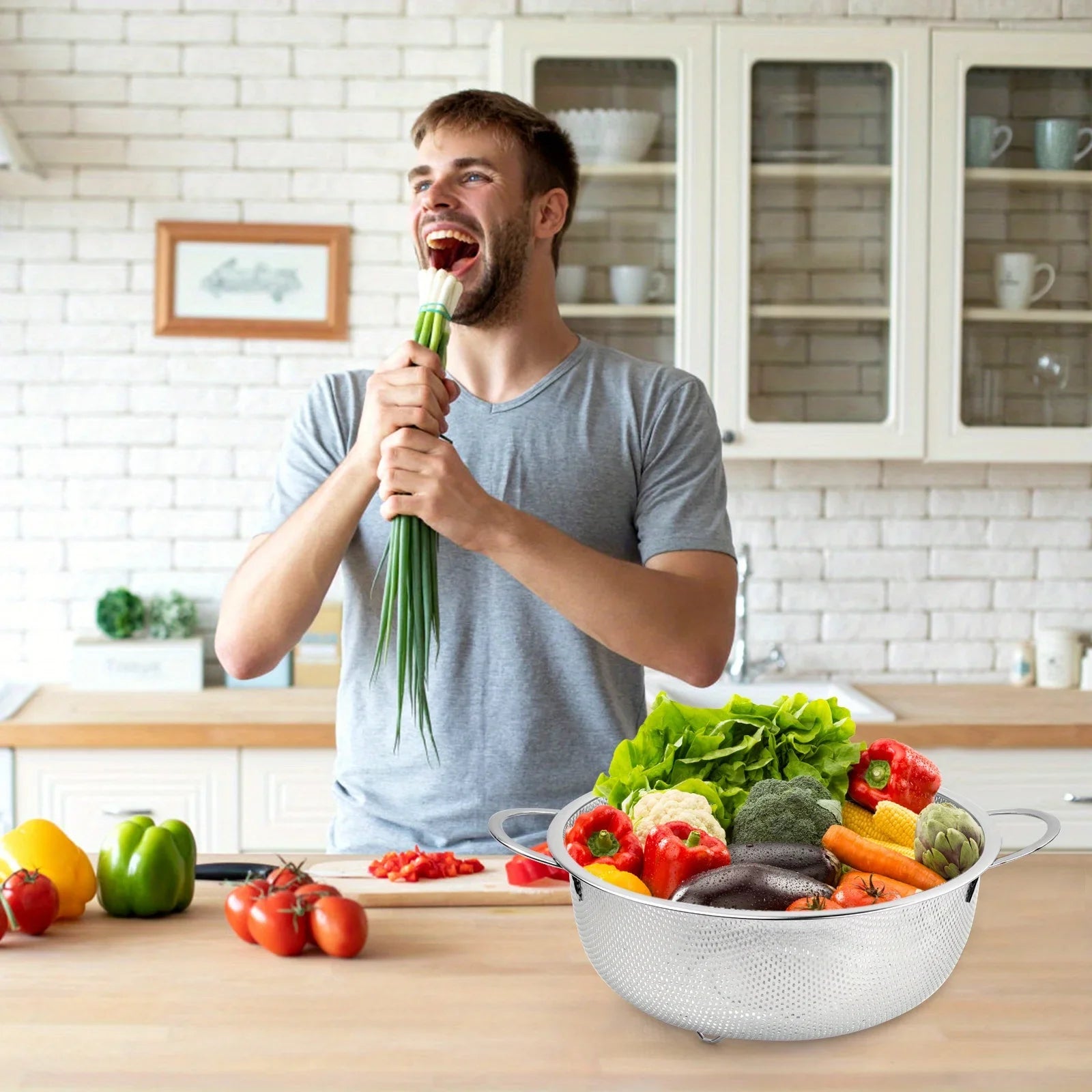Stainless Steel Fine Mesh Strainer Colander Set with Handles