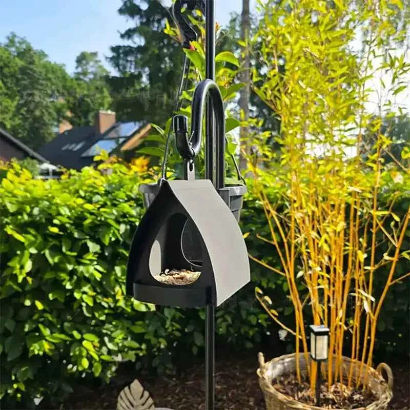 Large Capacity Hanging Bird Feeder with Roof