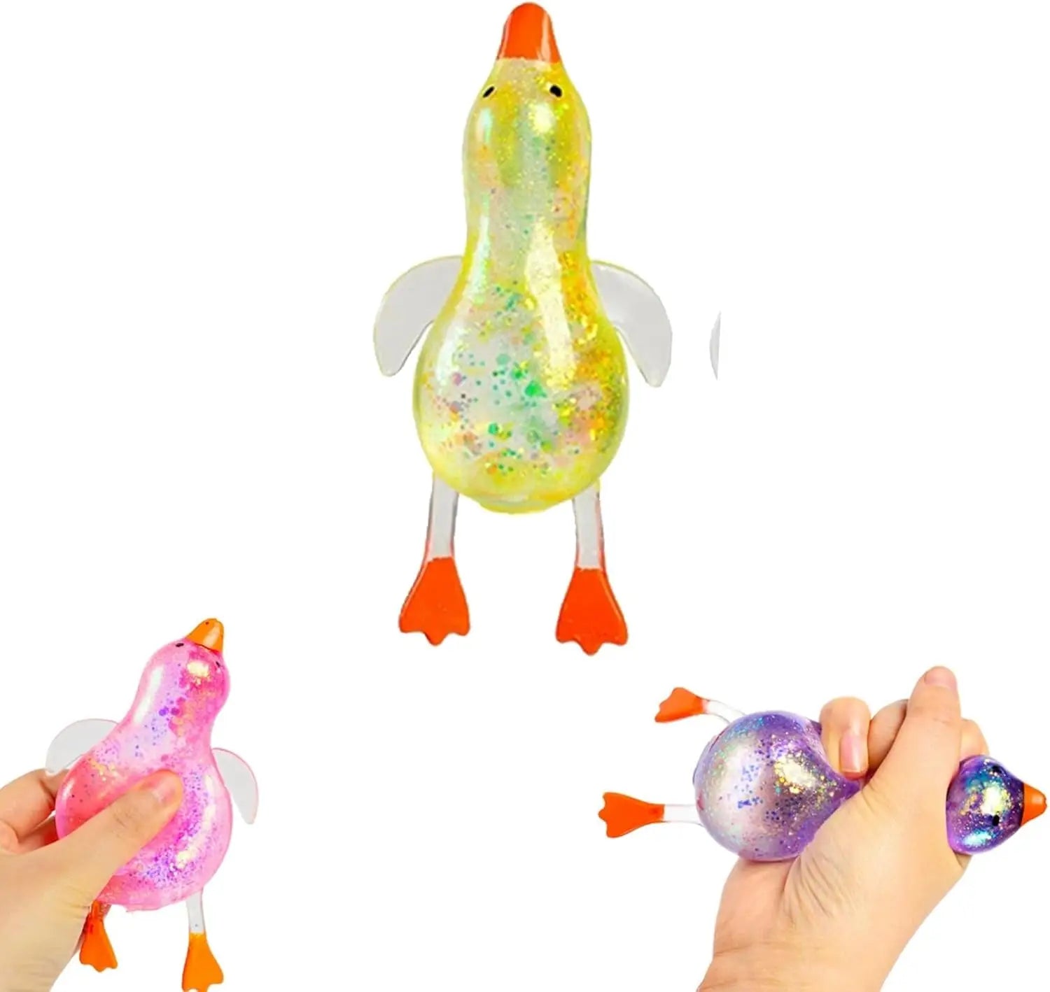 Glitter Duck Squishy Stress Ball