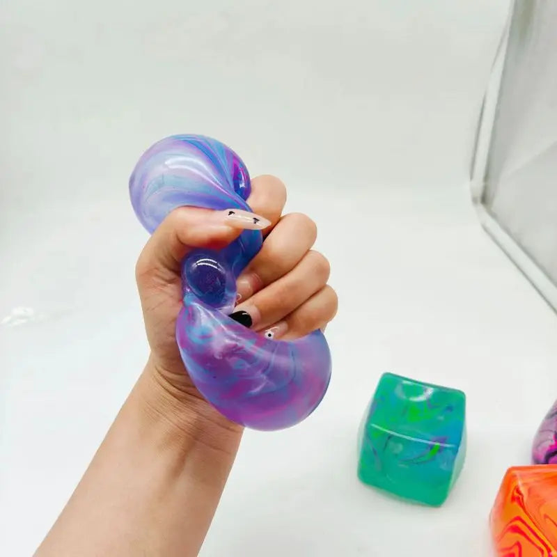 Snowflake Ice Cube Squishy – Blind Box Stress Relief Toy