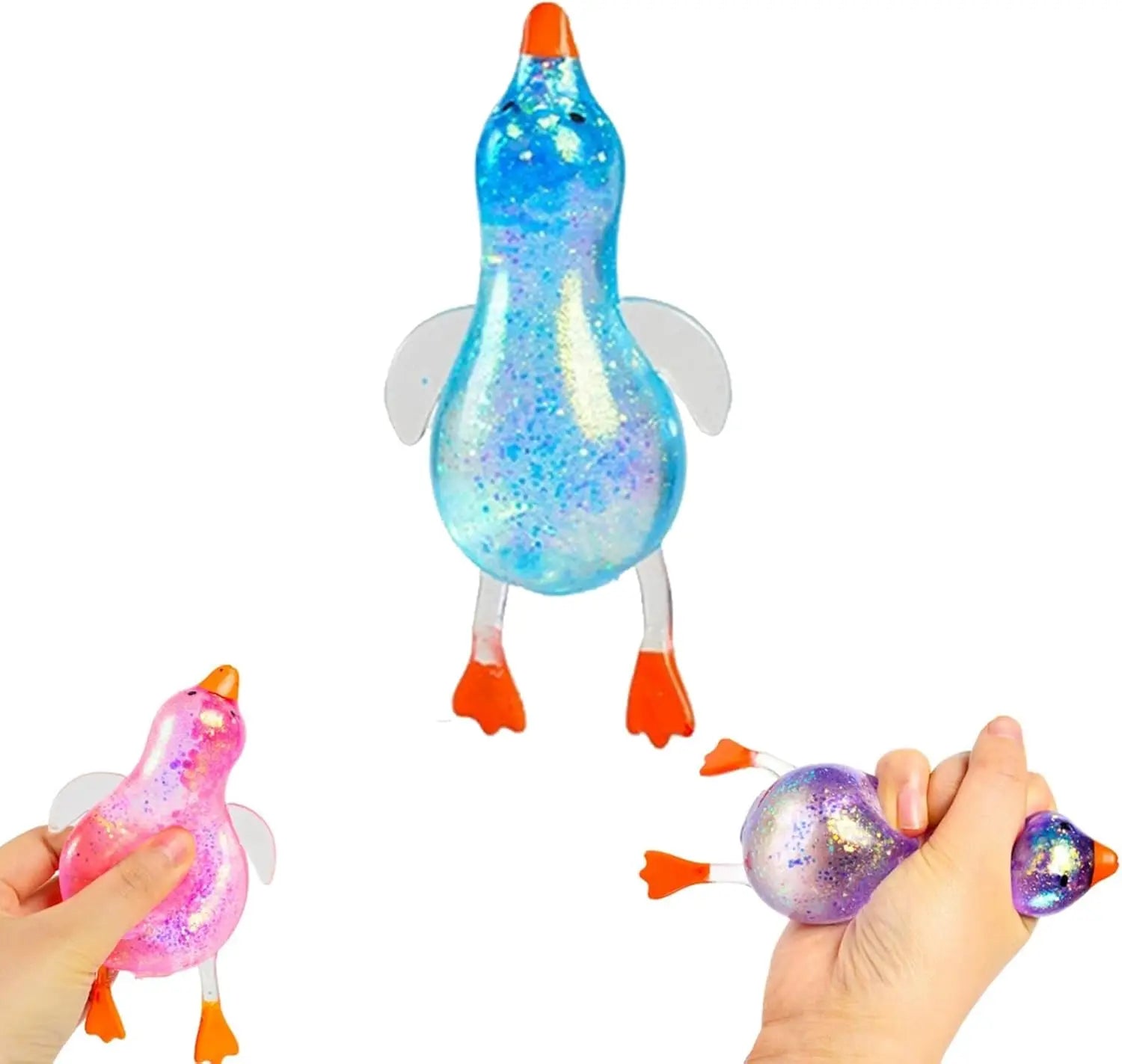 Glitter Duck Squishy Stress Ball