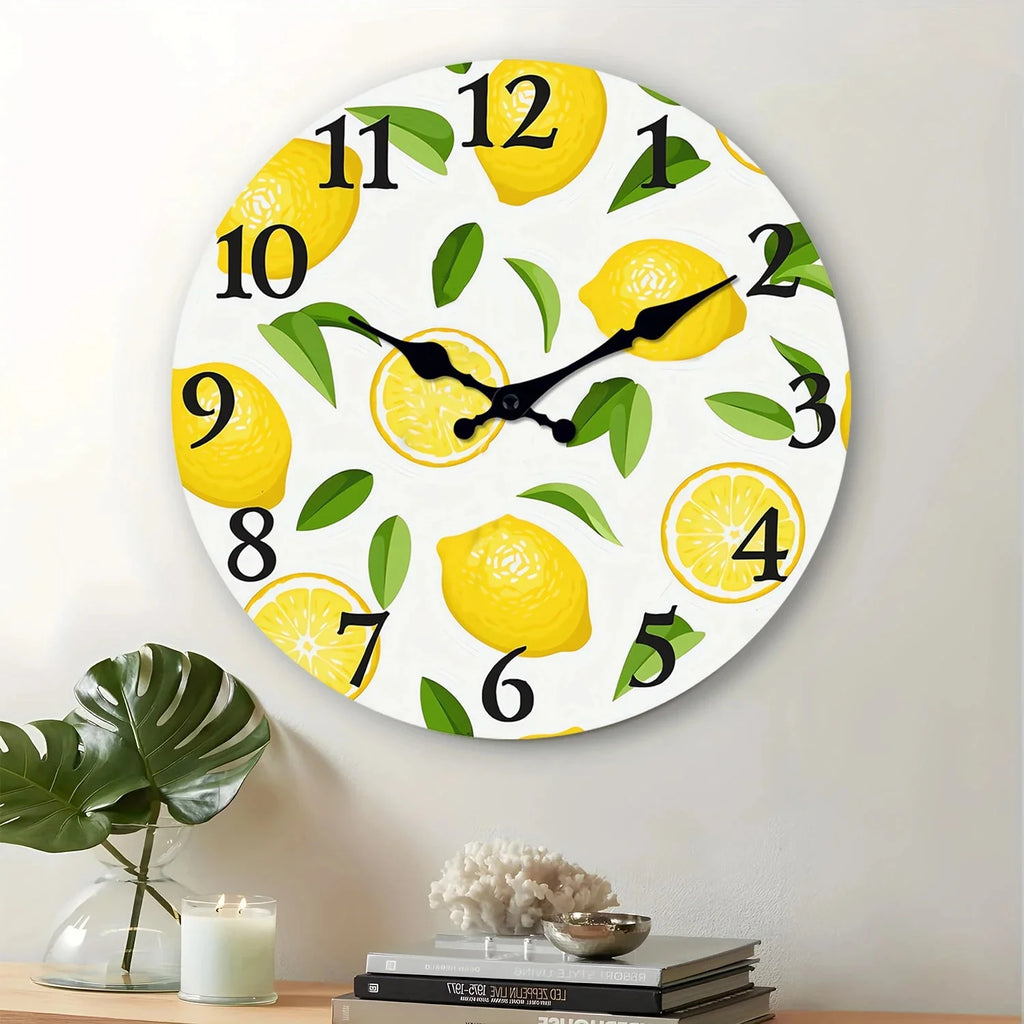 Lemon & Leaf Silent Wall Clock