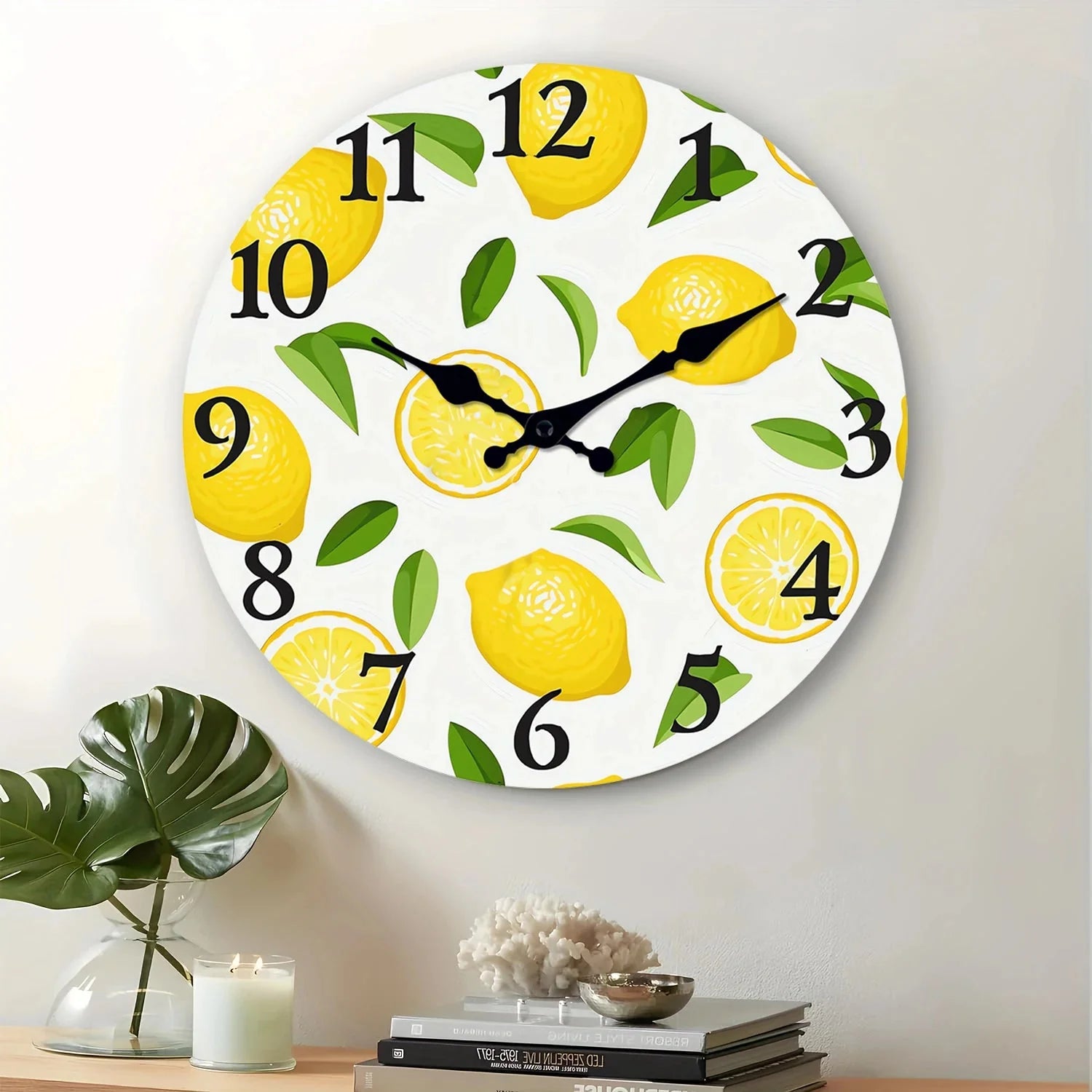 Lemon & Leaf Silent Wall Clock