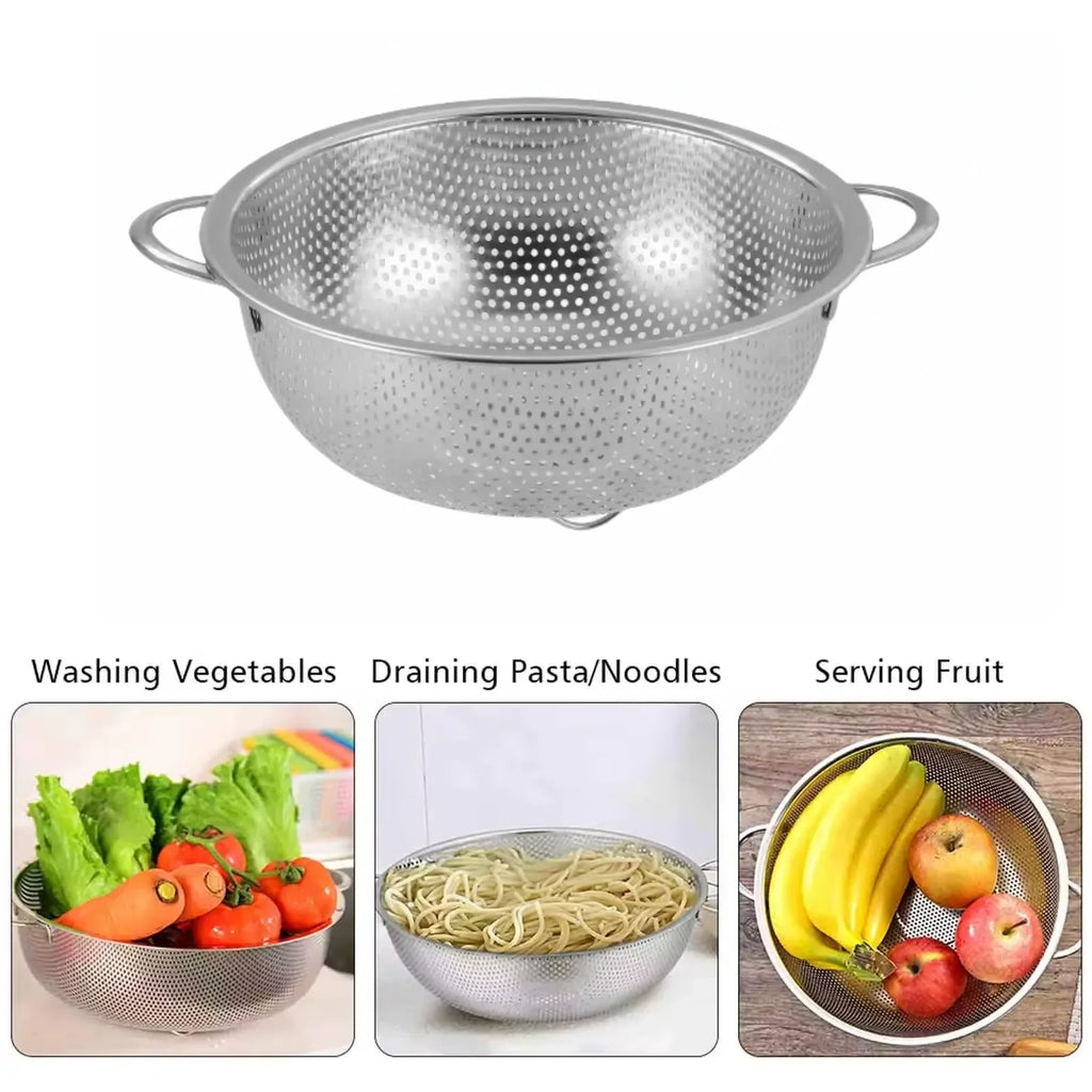 Stainless Steel Fine Mesh Strainer Colander Set with Handles