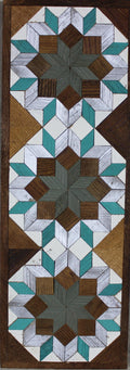 Amish Barn Quilt Banner Wall Art – 10.5x30" Reclaimed Wood