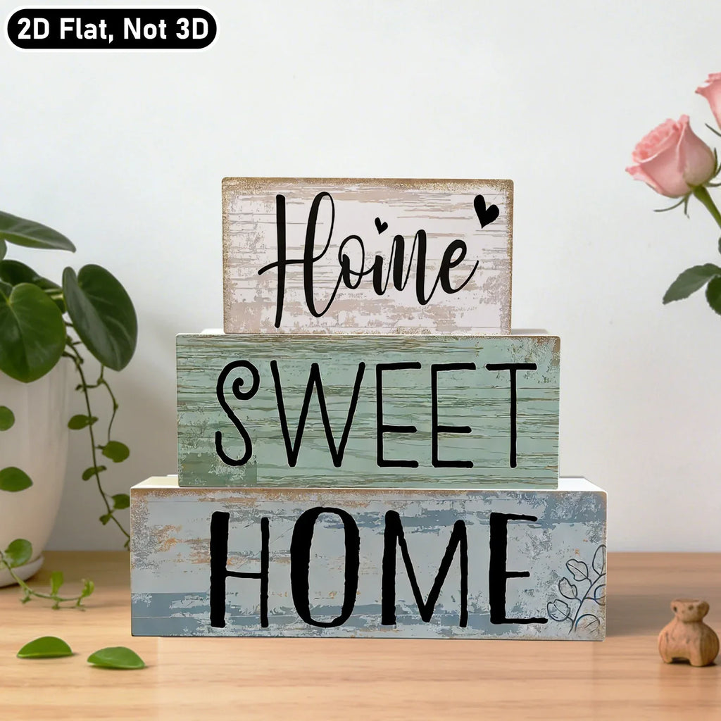 Farmhouse Home Sweet Home Tiered Tray Sign