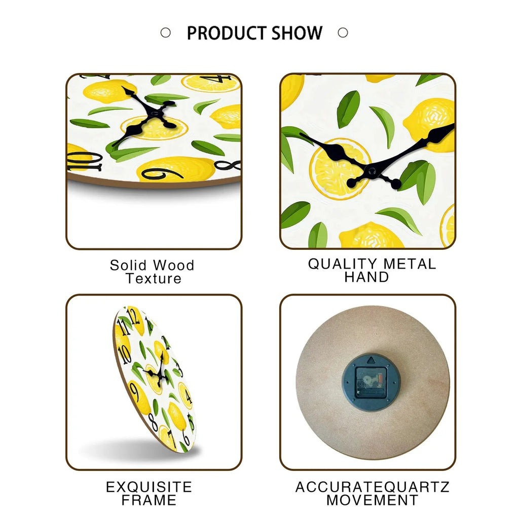 Lemon & Leaf Silent Wall Clock
