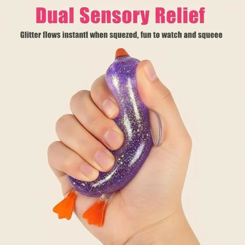 Glitter Duck Squishy Stress Ball