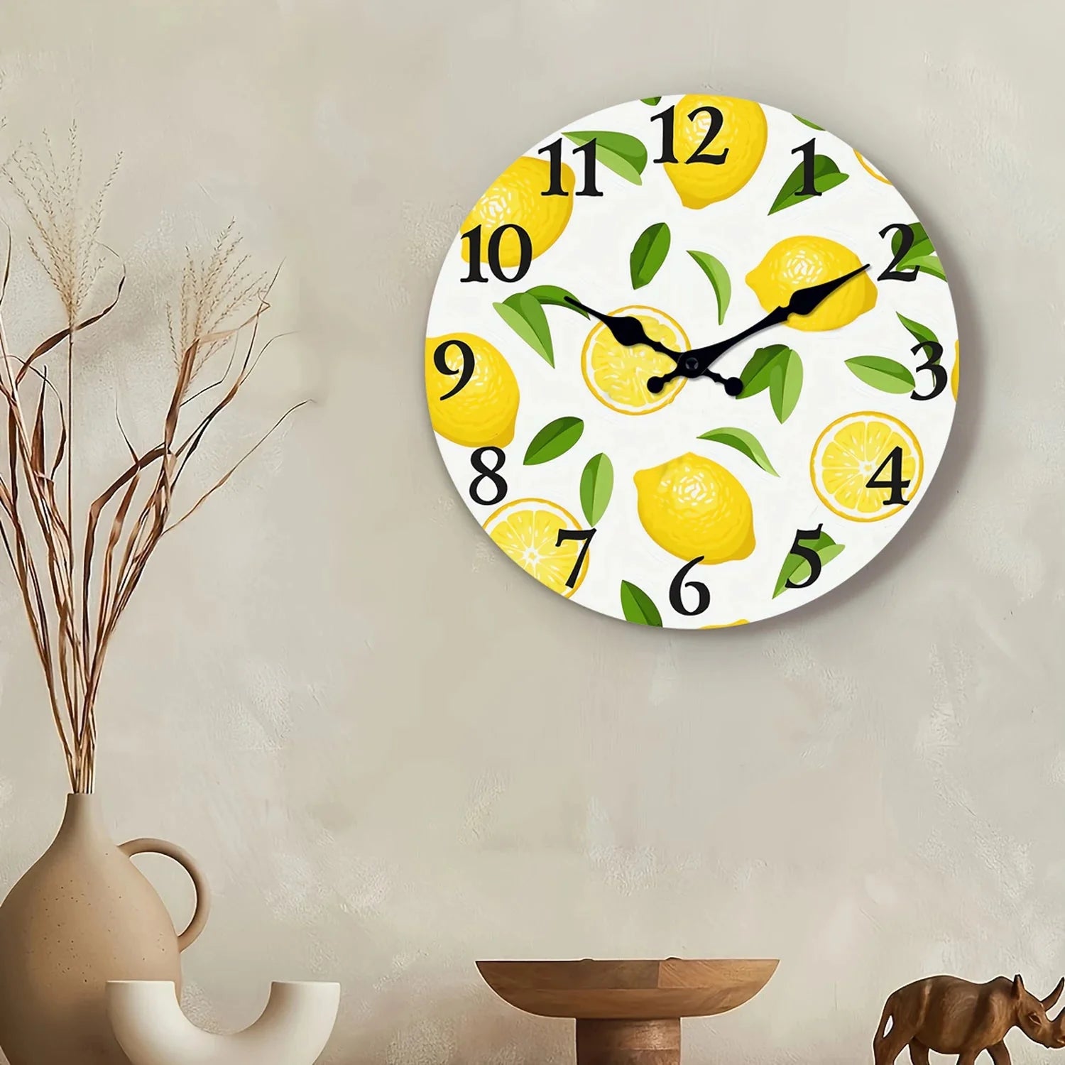 Lemon & Leaf Silent Wall Clock
