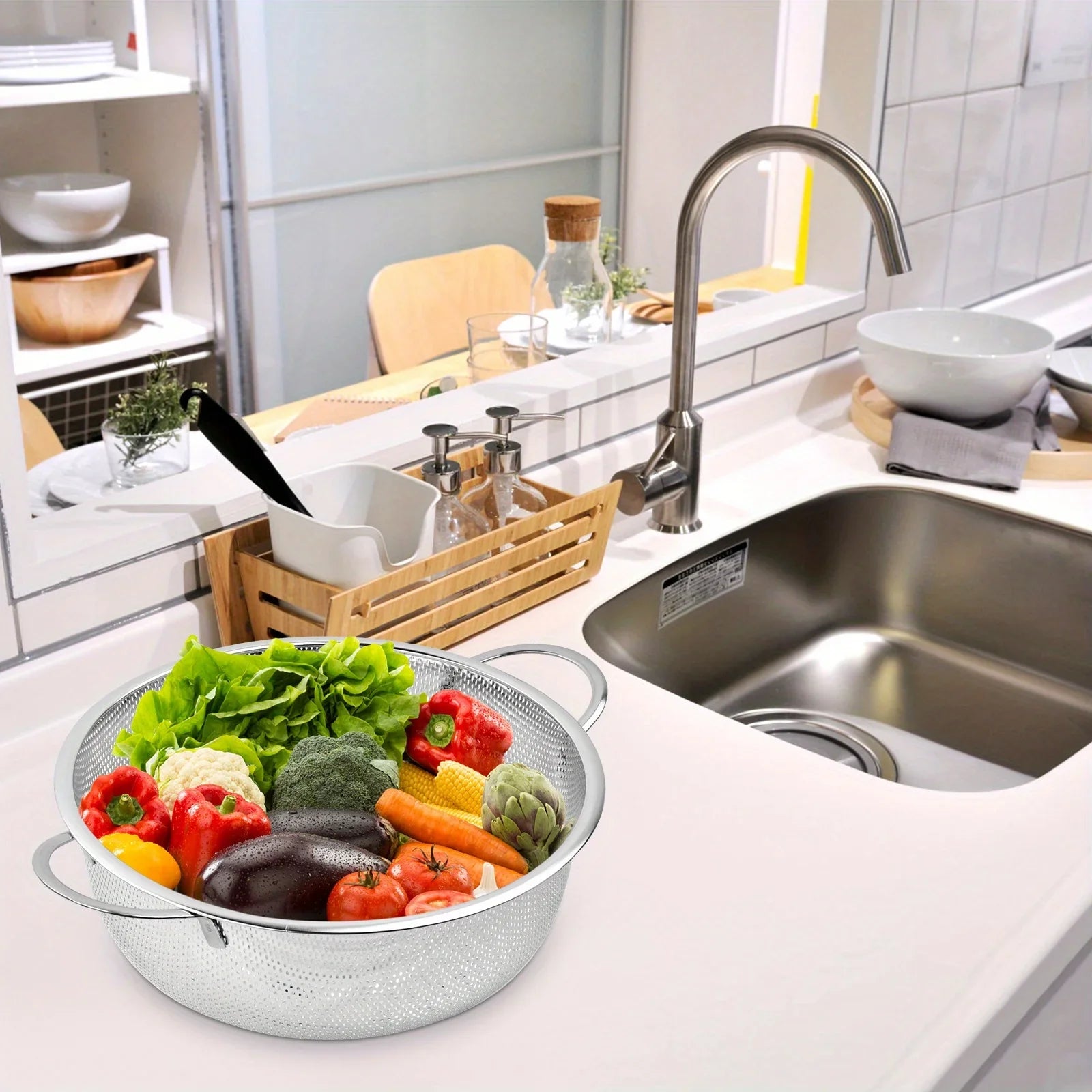 Stainless Steel Fine Mesh Strainer Colander Set with Handles