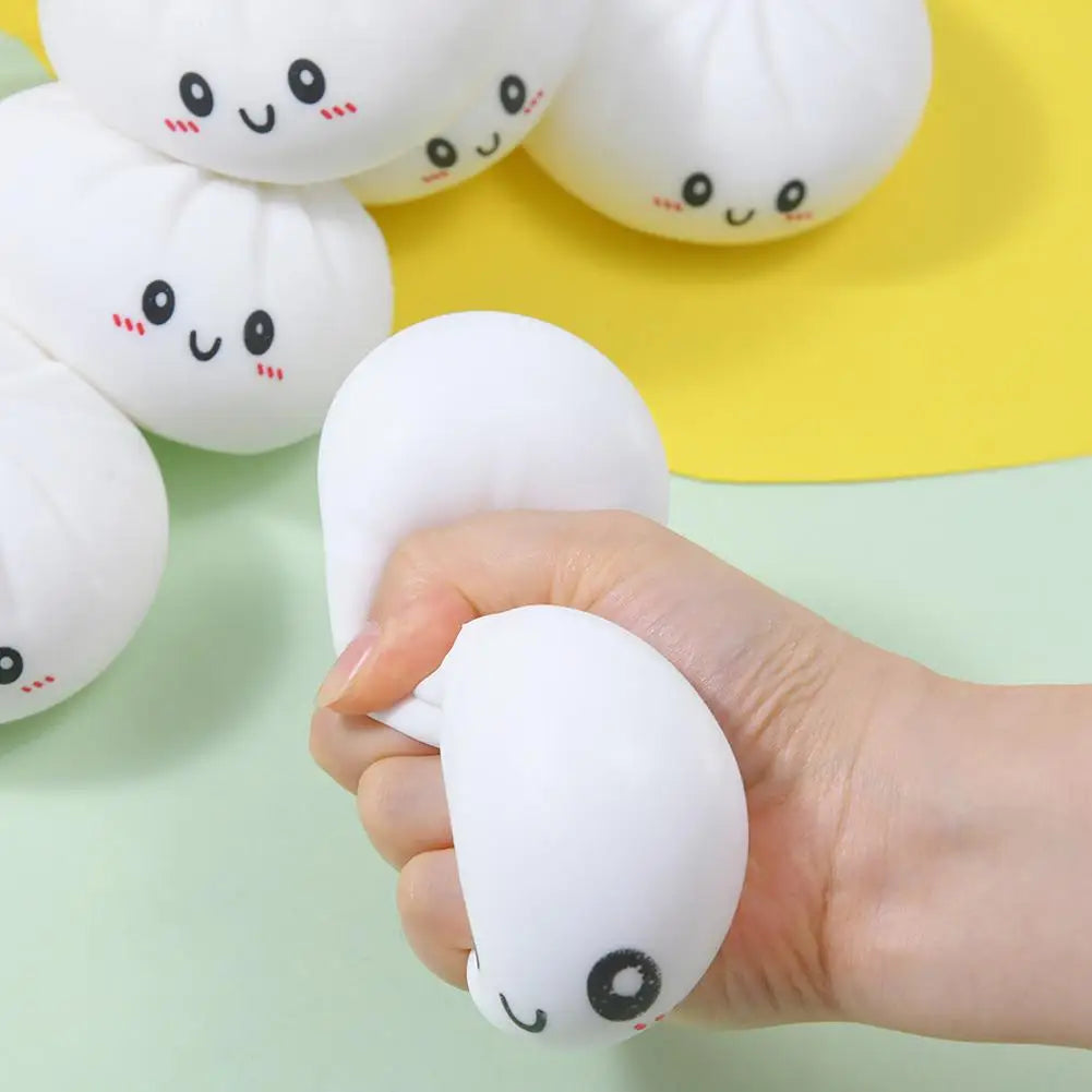 Dumpling Squishy Stress Ball Set with Steamer Basket