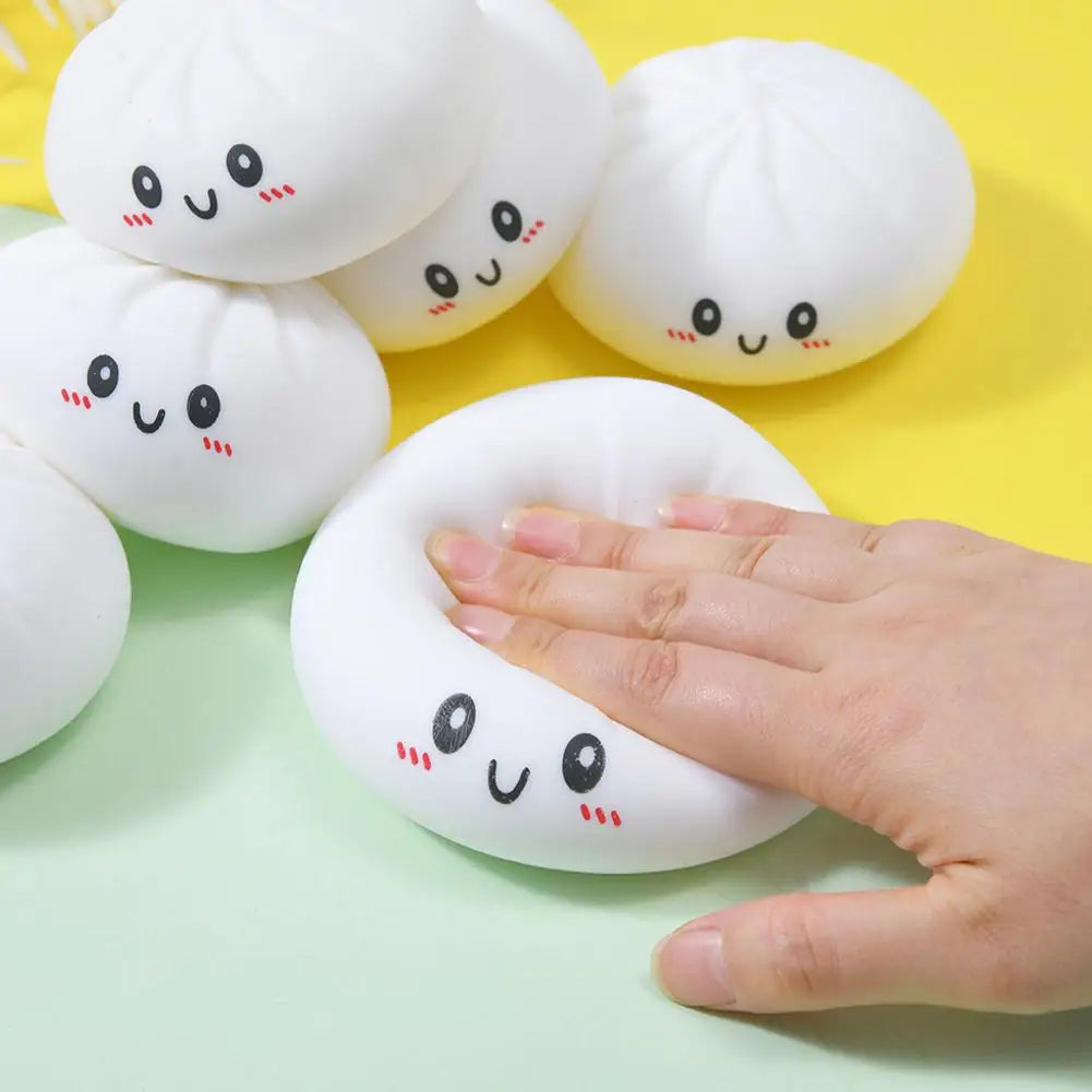 Dumpling Squishy Stress Ball Set with Steamer Basket