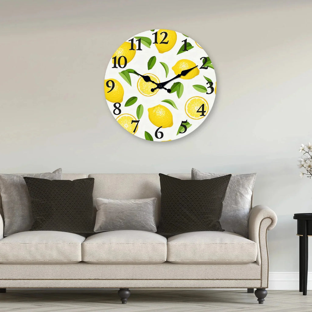 Lemon & Leaf Silent Wall Clock