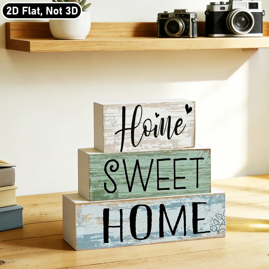 Farmhouse Home Sweet Home Tiered Tray Sign