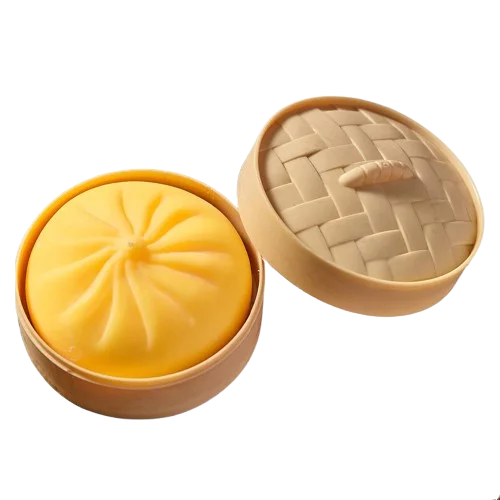 Dumpling Squishy Stress Ball Set with Steamer Basket