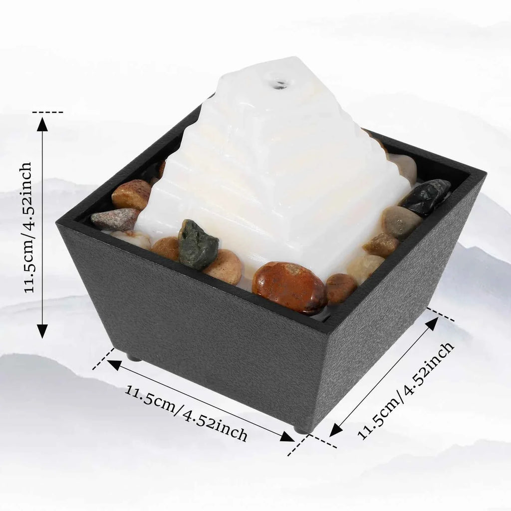 USB Desktop Tabletop Waterfall Fountain with Light