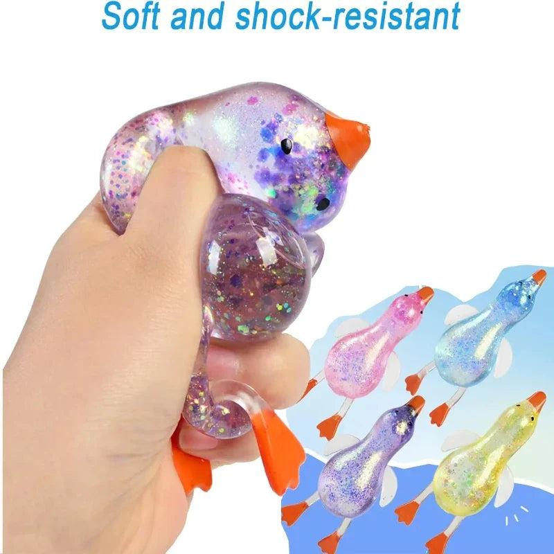 Glitter Duck Squishy Stress Ball