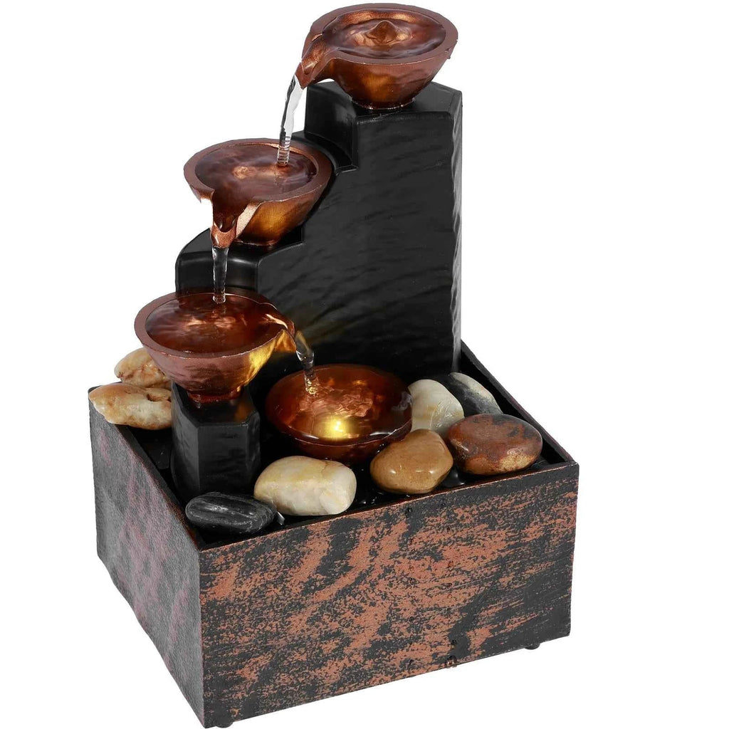 USB Desktop Tabletop Waterfall Fountain with Light