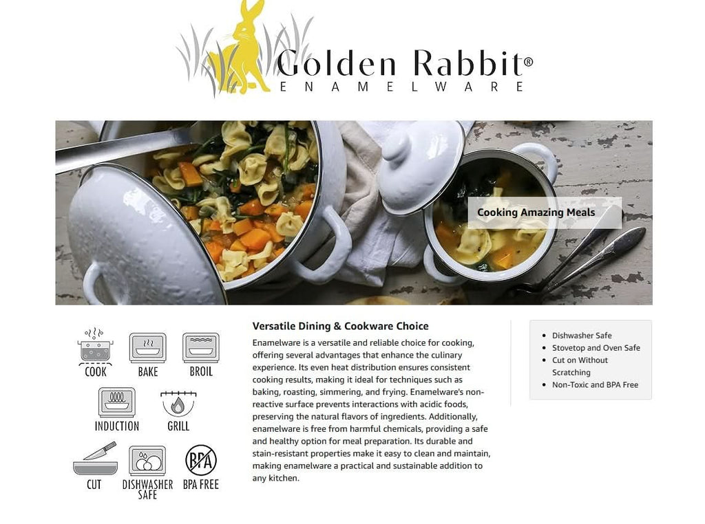 Golden Rabbit Enamelware Medium Colander – Modern Monet