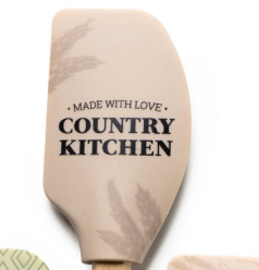 Krumbs Kitchen® Farmhouse Silicone Spatula – Removable Wooden Handle