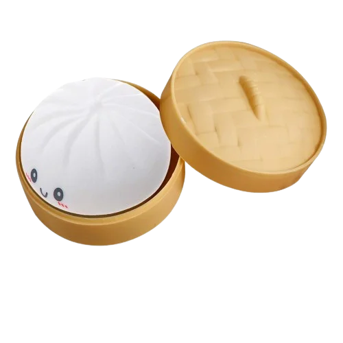 Dumpling Squishy Stress Ball Set with Steamer Basket