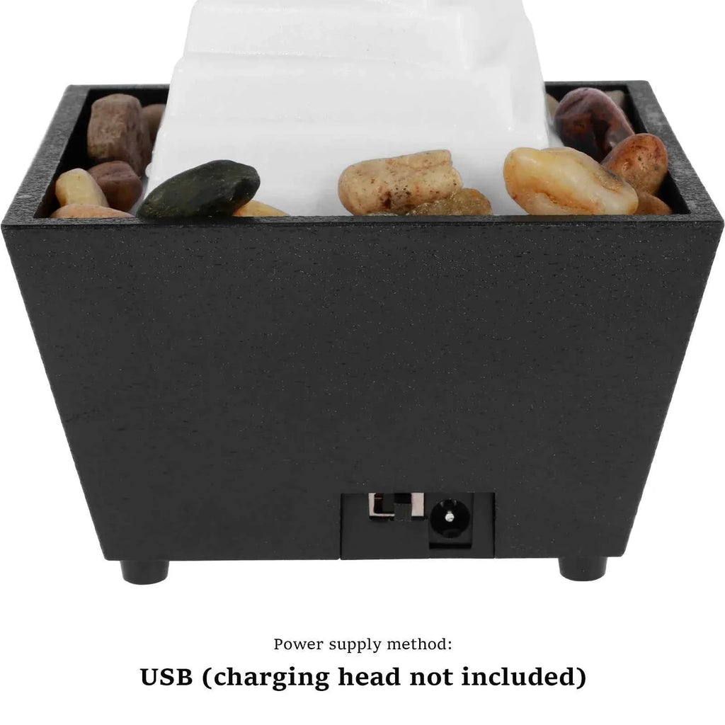USB Desktop Tabletop Waterfall Fountain with Light