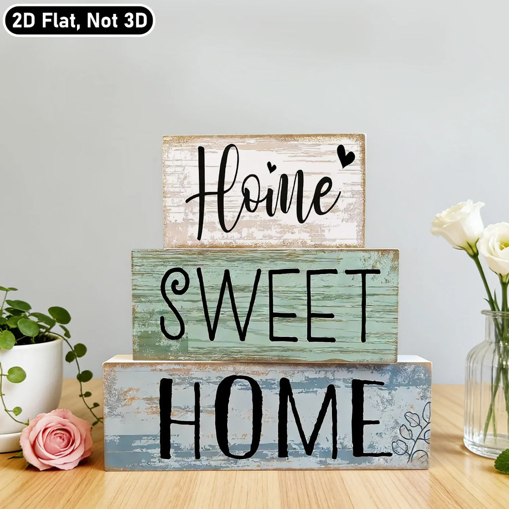 Farmhouse Home Sweet Home Tiered Tray Sign