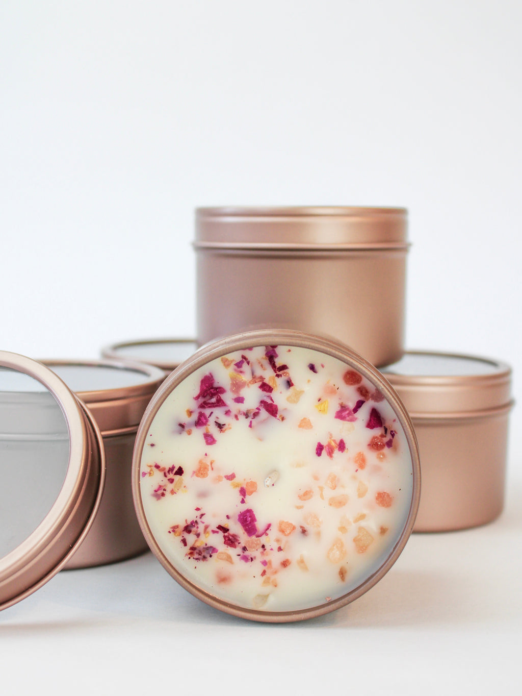 Unlabeled 4 oz Botanical Soy Wax Candles – Party Favors
