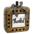 Resin Woven Basket Look Square Pumpkin