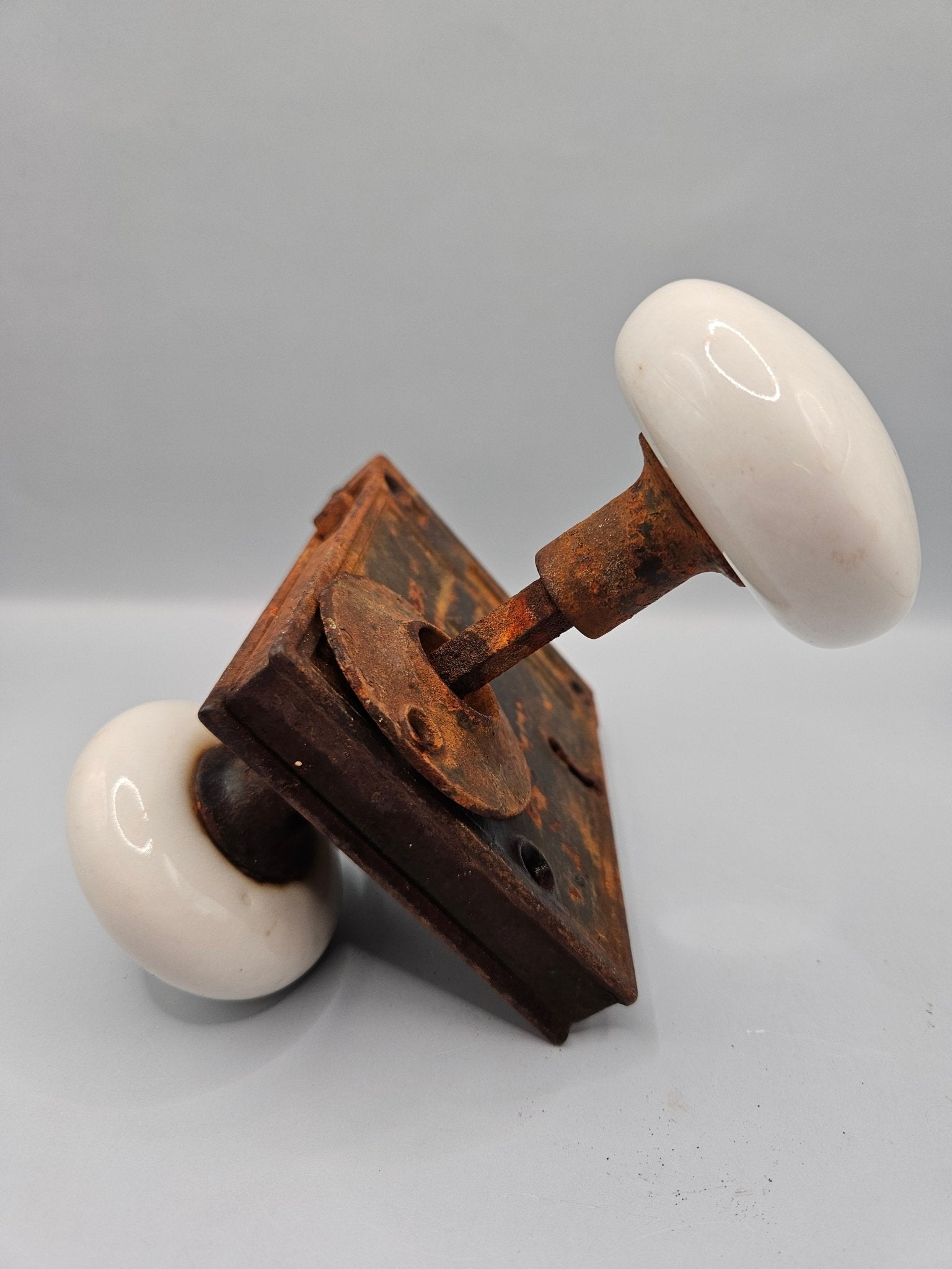 Antique Brass & Glass Door Knobs