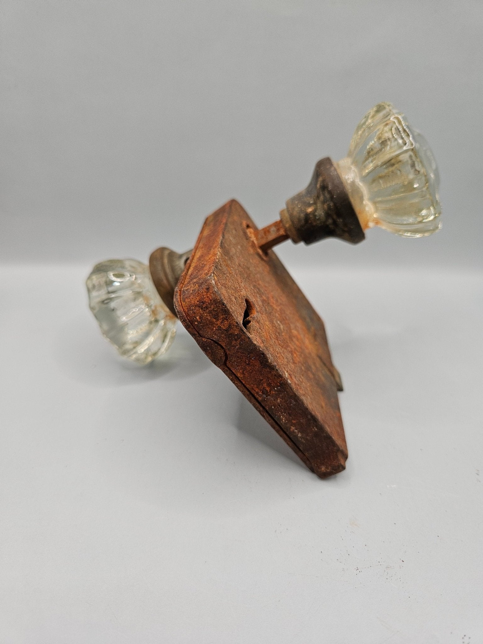 Antique Brass & Glass Door Knobs