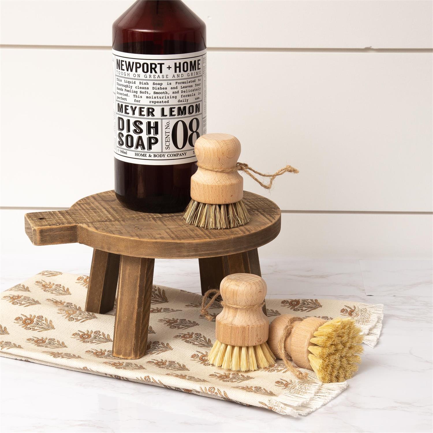 Bamboo Handle Mini Scrub Sisal Brush