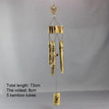 Handmade Bamboo Wind Chimes with Rotating Hook