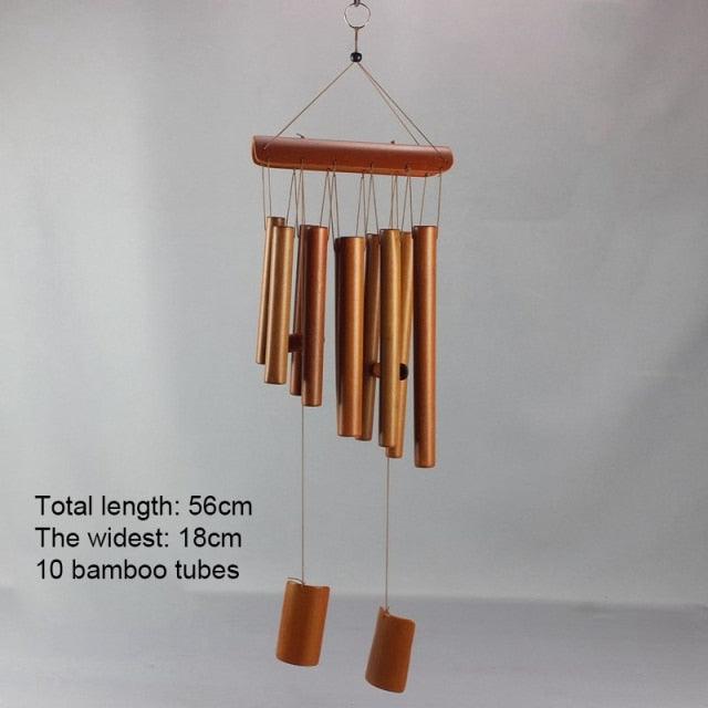 Handmade Bamboo Wind Chimes with Rotating Hook