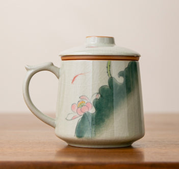 Ge Kiln Persimmon Pattern Ceramic Mug