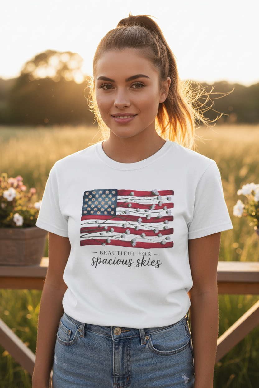 Beautiful For Spacious Skies Tee - Retry