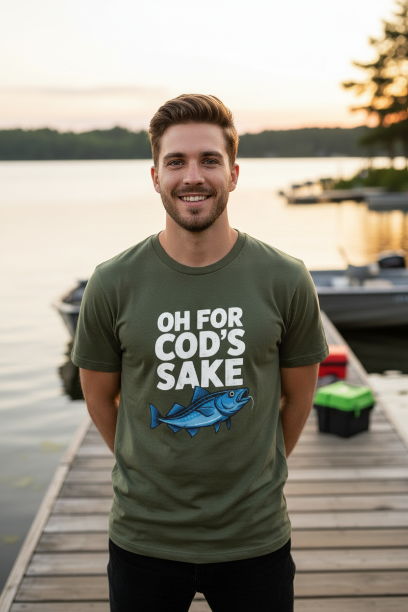 Blue Fish Tee - Male Model Different Color