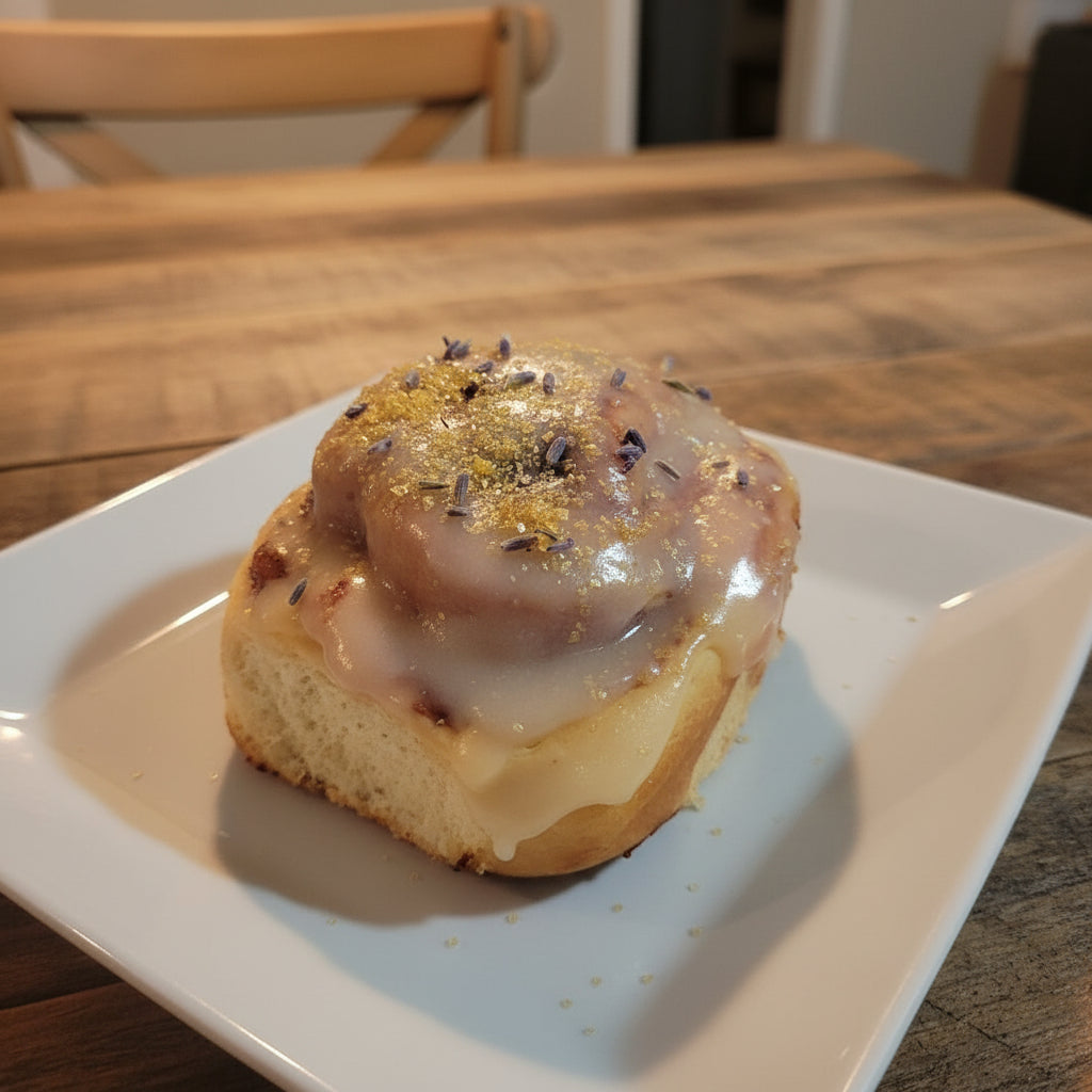 Lemon Lavender Blueberry Sticky Buns – 4 Pack